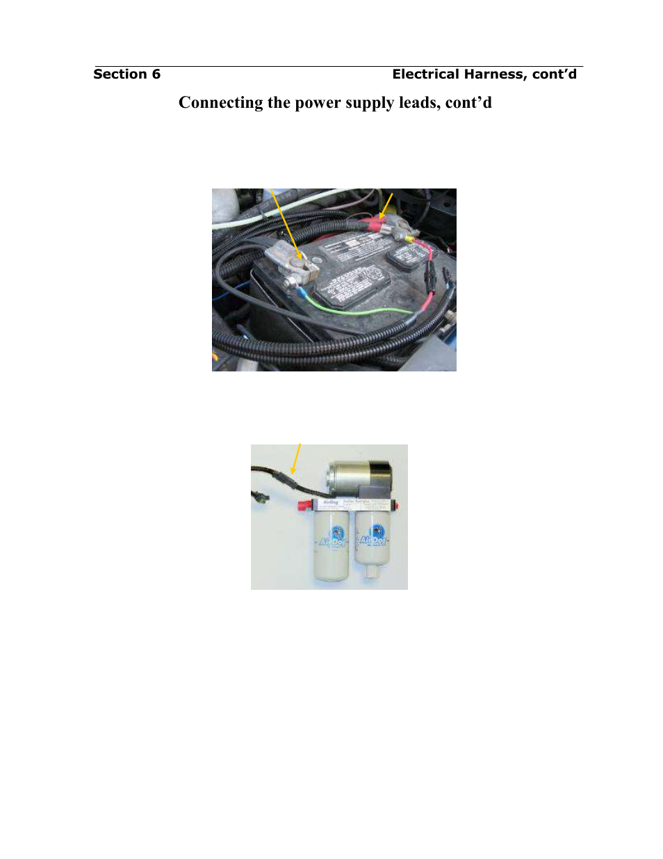 Connecting the power supply leads, cont’d | PureFlow AirDog FP-150 - GM Duramax 2001-2010 User Manual | Page 21 / 26