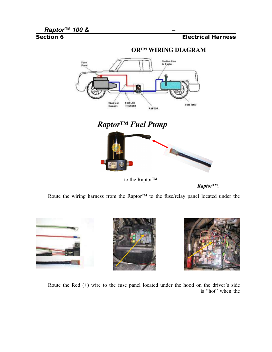 Installing the raptor™ fuel pump wiring harness | PureFlow AirDog RP-150 - GM 1992-2000 User Manual | Page 13 / 16