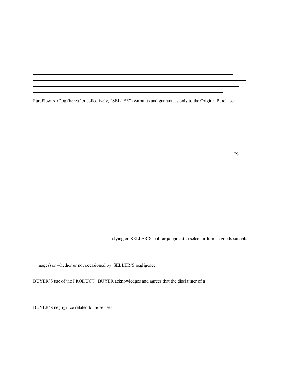 Lifetime limited express warranty, Pureflow airdog | PureFlow AirDog RP-150 - GM Duramax 2001-2010 User Manual | Page 16 / 17