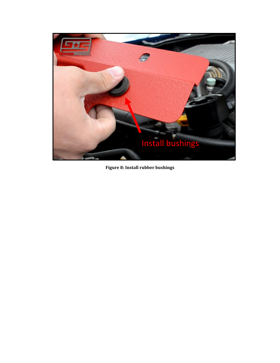 Install bushings | GrimmSpeed 02-07 WRX Radiator Shroud User Manual | Page 6 / 7