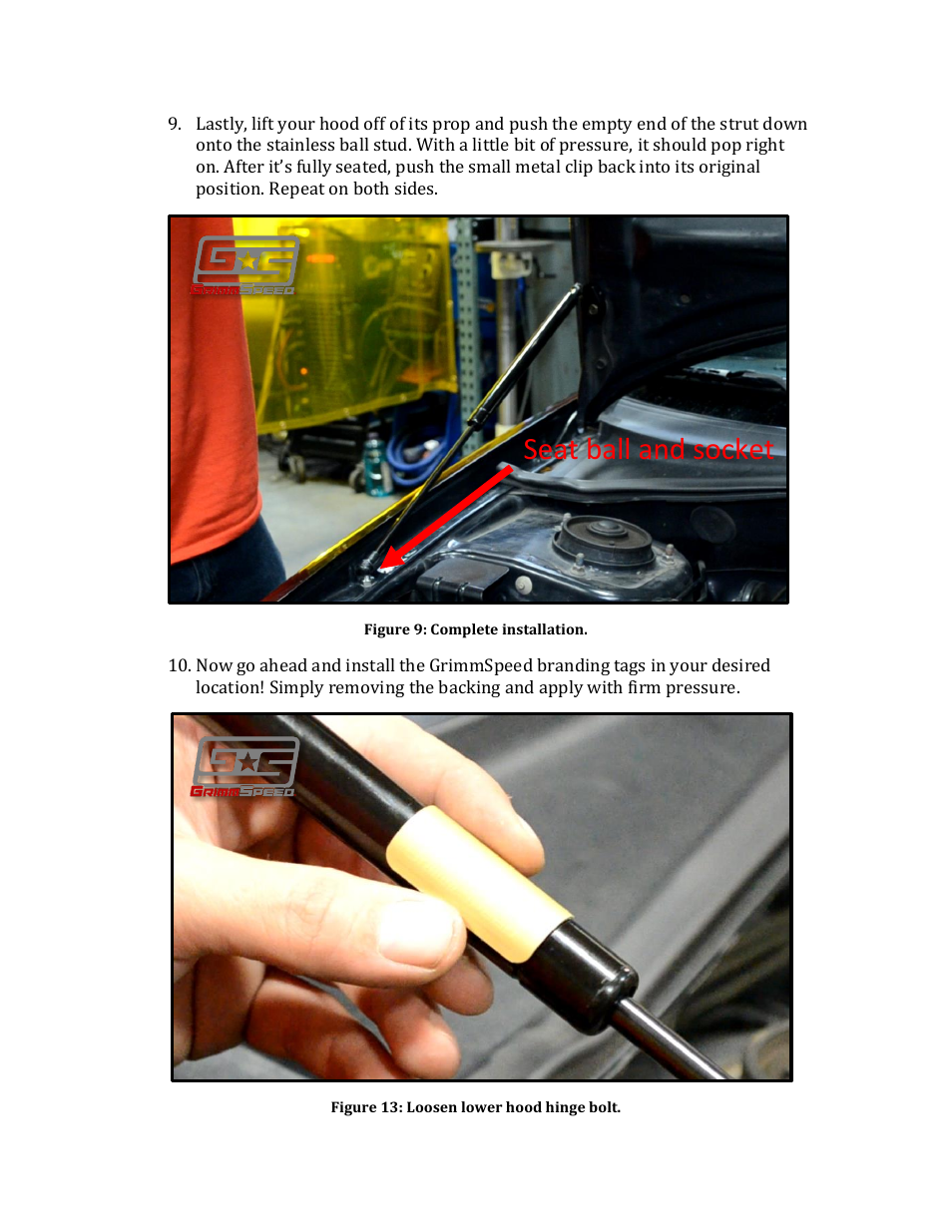 Seat ball and socket | GrimmSpeed 02-07 WRX/STi/Impreza Hood Struts User Manual | Page 5 / 6