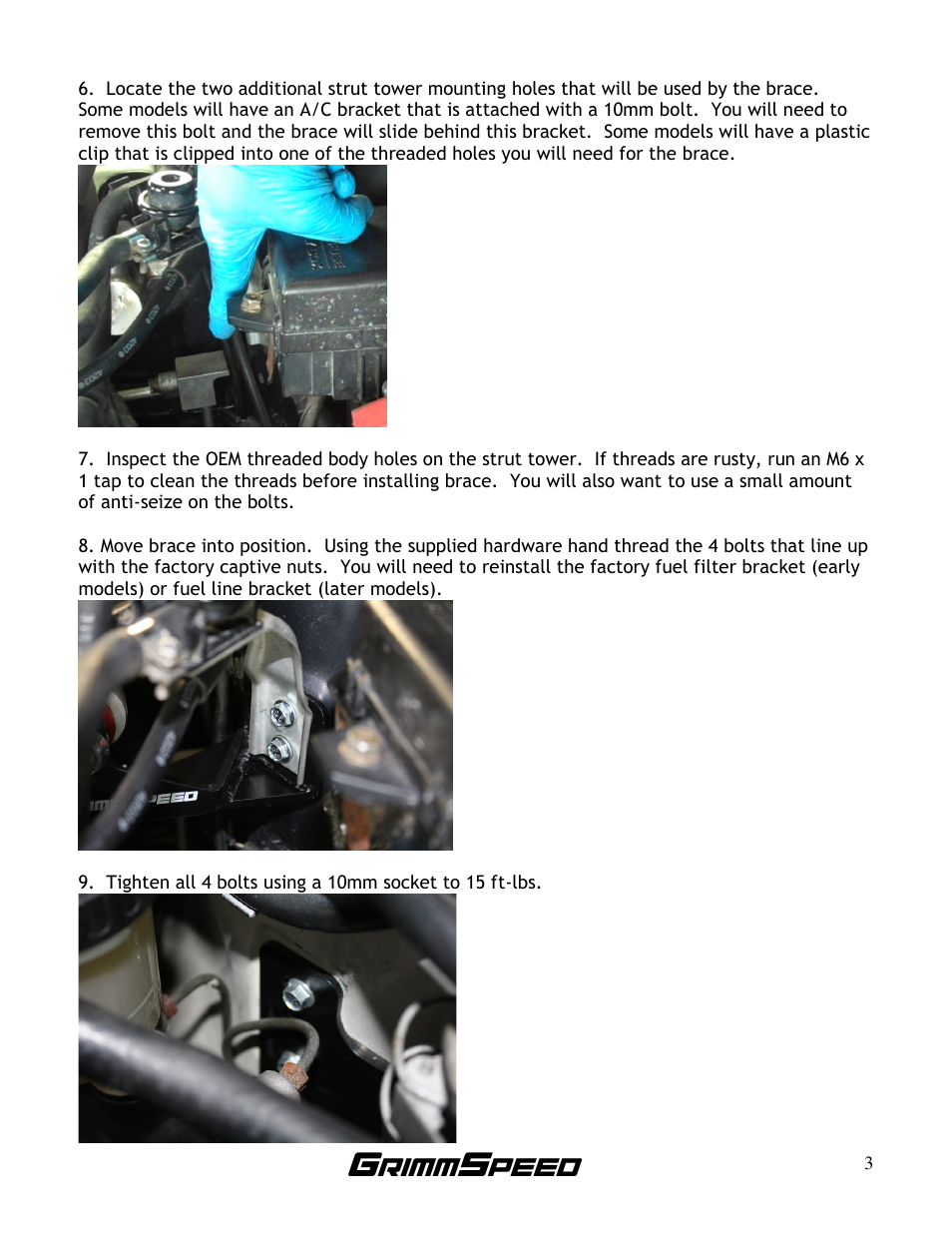 GrimmSpeed 93-07 Impreza/WRX/STi Master Cylinder Brace User Manual | Page 3 / 5