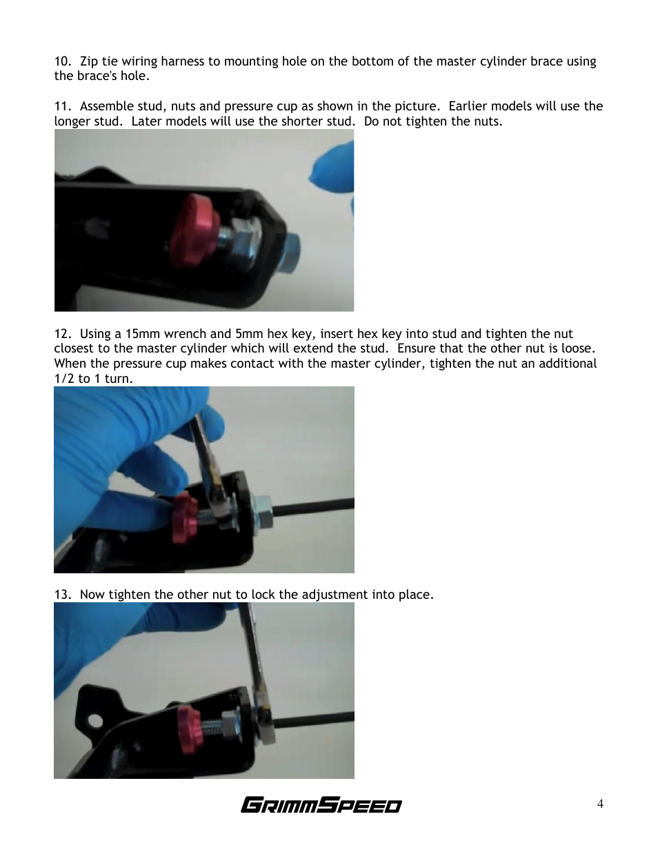 GrimmSpeed 93-07 Impreza/WRX/STi Master Cylinder Brace User Manual | Page 4 / 5