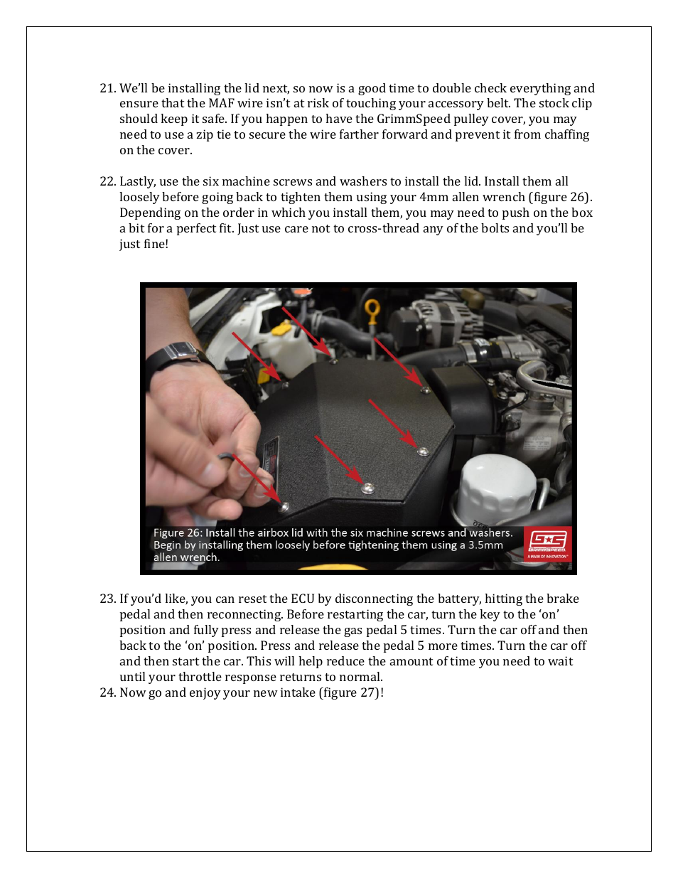 GrimmSpeed BRZ//FR-S Intake User Manual | Page 16 / 17