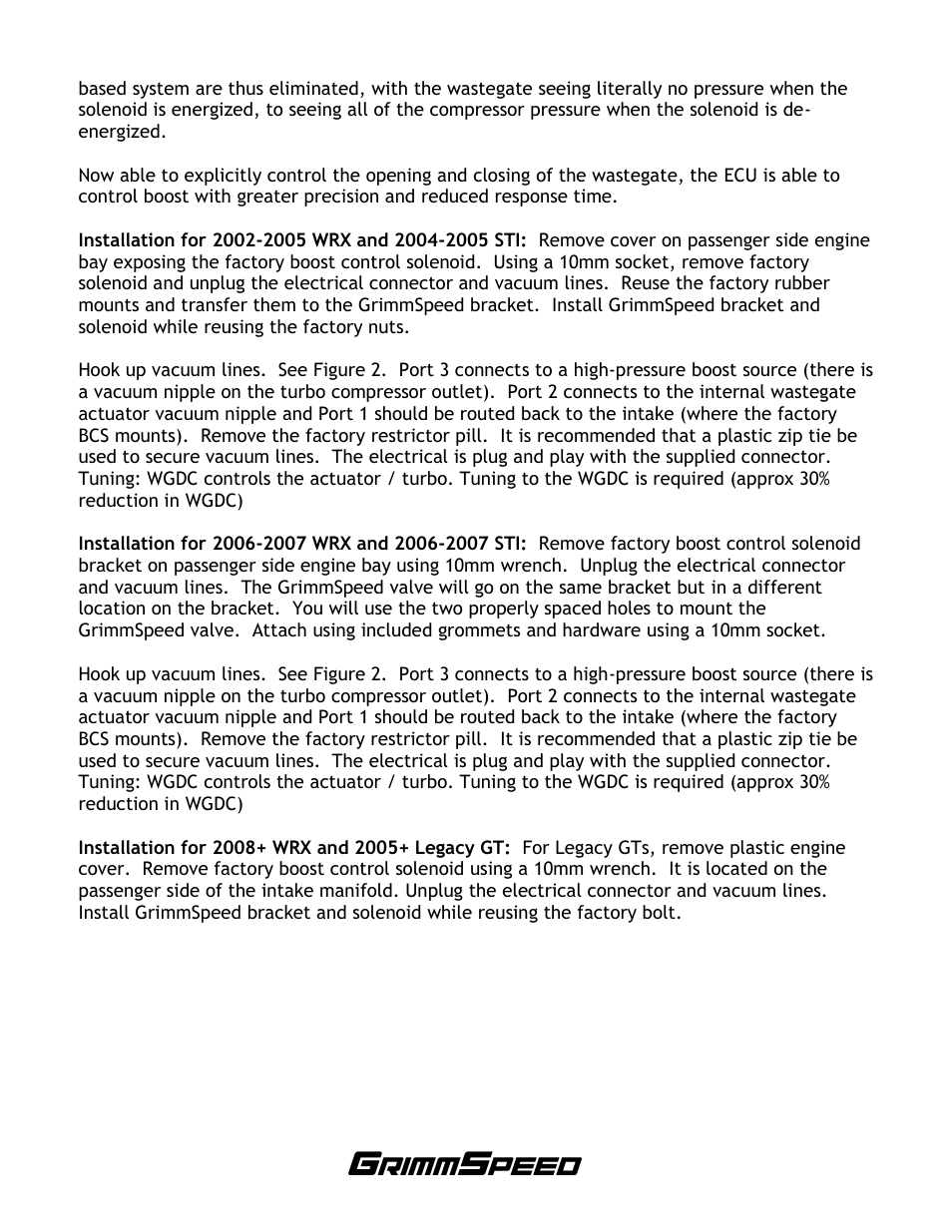 GrimmSpeed Electronic Boost Controller Subaru User Manual | Page 3 / 5