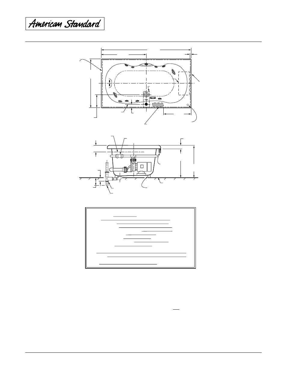 Virtuoso elite, Whirlpools by american standard, High gloss acrylic | American Standard Virtuoso Elite Whirlpool 7236EC User Manual | Page 2 / 2