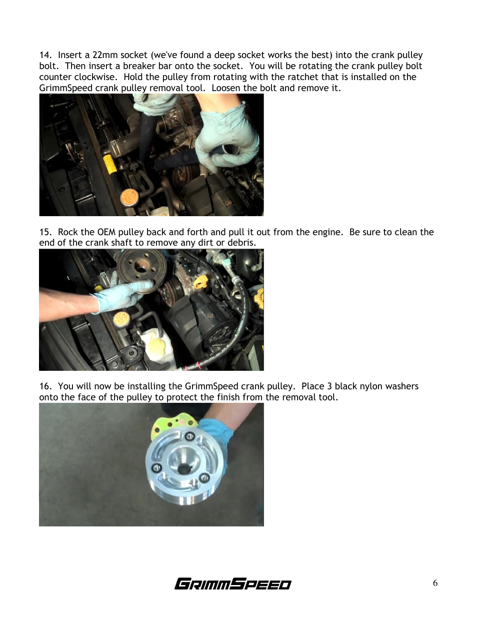 GrimmSpeed Subaru Lightweight Crank Pulley User Manual | Page 6 / 14