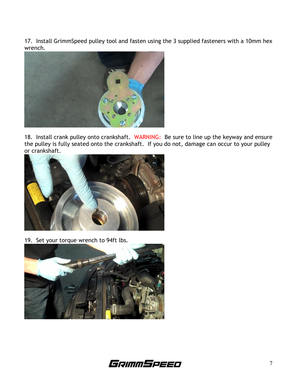 GrimmSpeed Subaru Lightweight Crank Pulley User Manual | Page 7 / 14