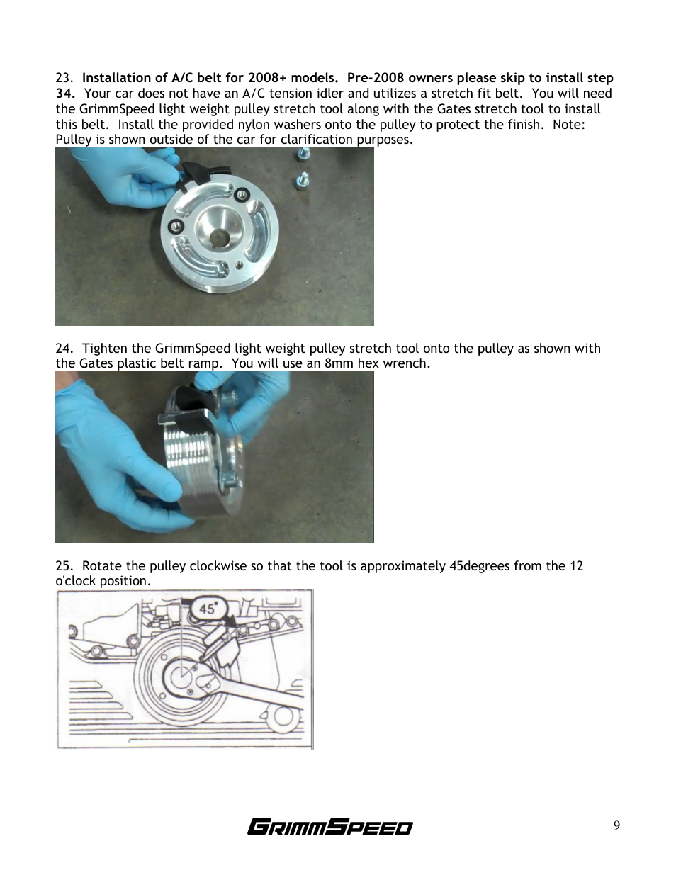 GrimmSpeed Subaru Lightweight Crank Pulley User Manual | Page 9 / 14