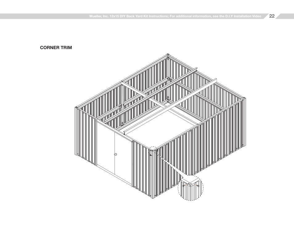 Mueller 12x15 (D.I.Y.) with Optional Center Girts and Floor Kit User Manual | Page 22 / 27