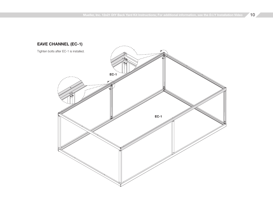 Mueller 12x21 (D.I.Y.) with Optional Center Girts and Floor Kit User Manual | Page 10 / 31