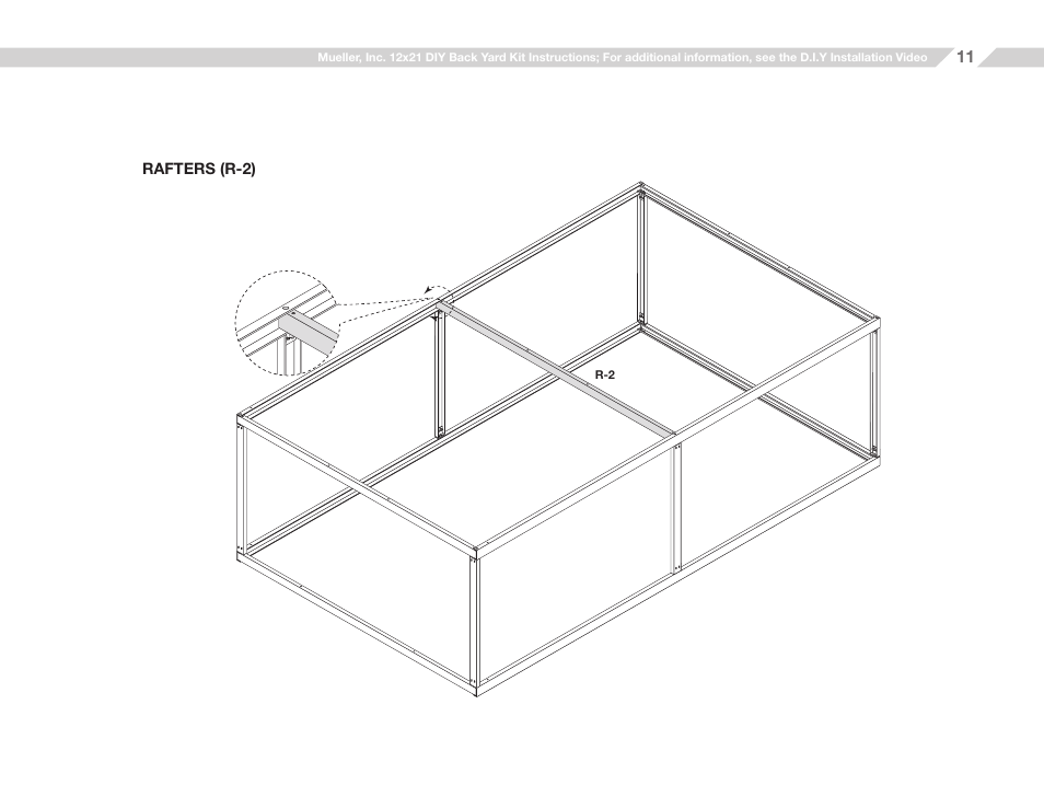 Mueller 12x21 (D.I.Y.) with Optional Center Girts and Floor Kit User Manual | Page 11 / 31