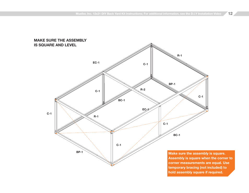 Mueller 12x21 (D.I.Y.) with Optional Center Girts and Floor Kit User Manual | Page 12 / 31