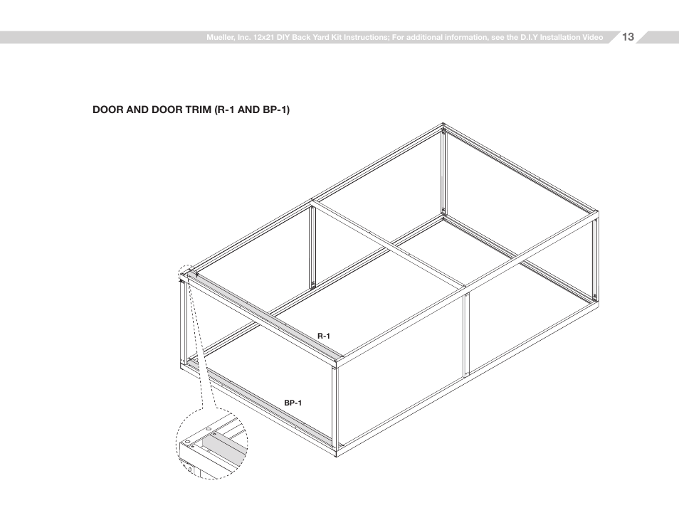 Mueller 12x21 (D.I.Y.) with Optional Center Girts and Floor Kit User Manual | Page 13 / 31