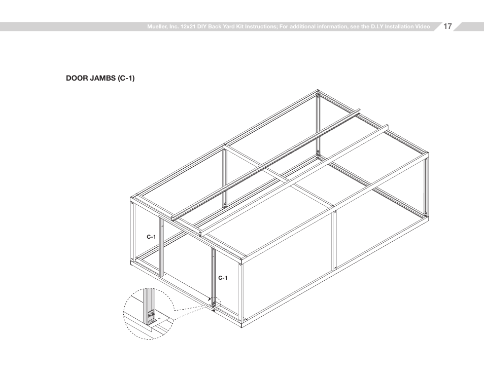 Mueller 12x21 (D.I.Y.) with Optional Center Girts and Floor Kit User Manual | Page 17 / 31