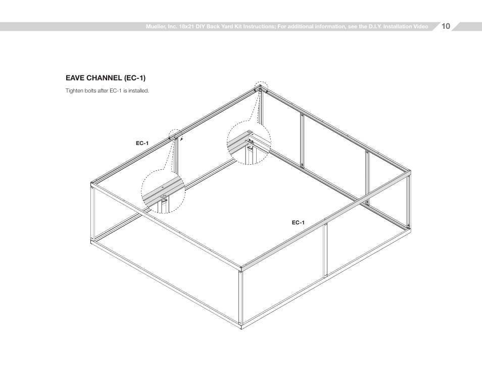 Mueller 18x21 (D.I.Y.) with Optional Center Girts and Floor Kit User Manual | Page 10 / 32