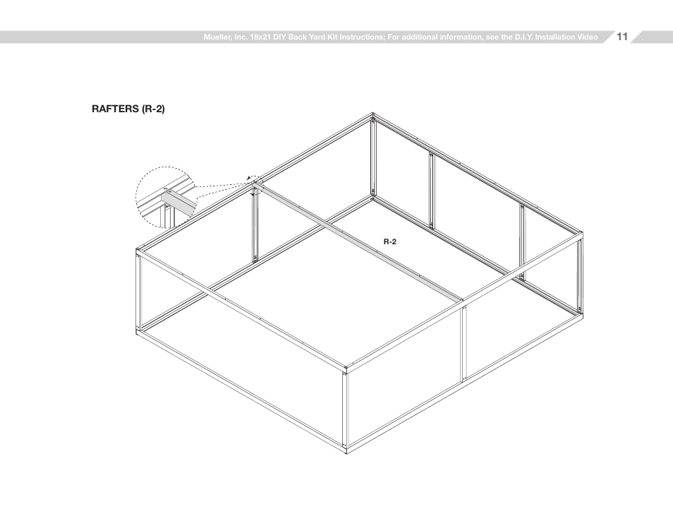 Mueller 18x21 (D.I.Y.) with Optional Center Girts and Floor Kit User Manual | Page 11 / 32