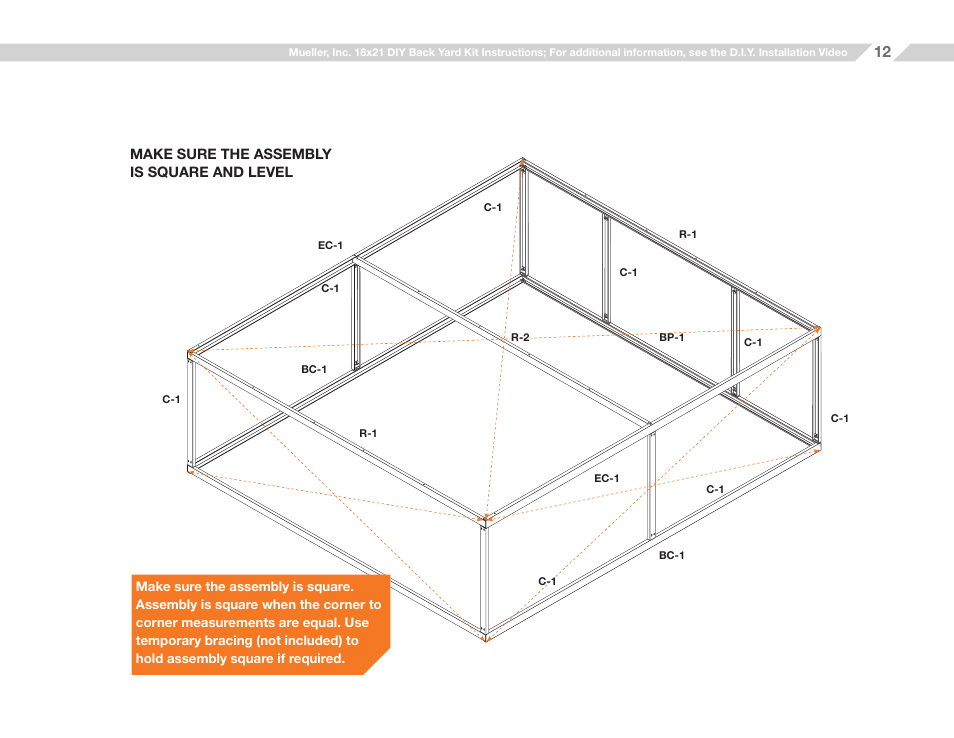 Mueller 18x21 (D.I.Y.) with Optional Center Girts and Floor Kit User Manual | Page 12 / 32