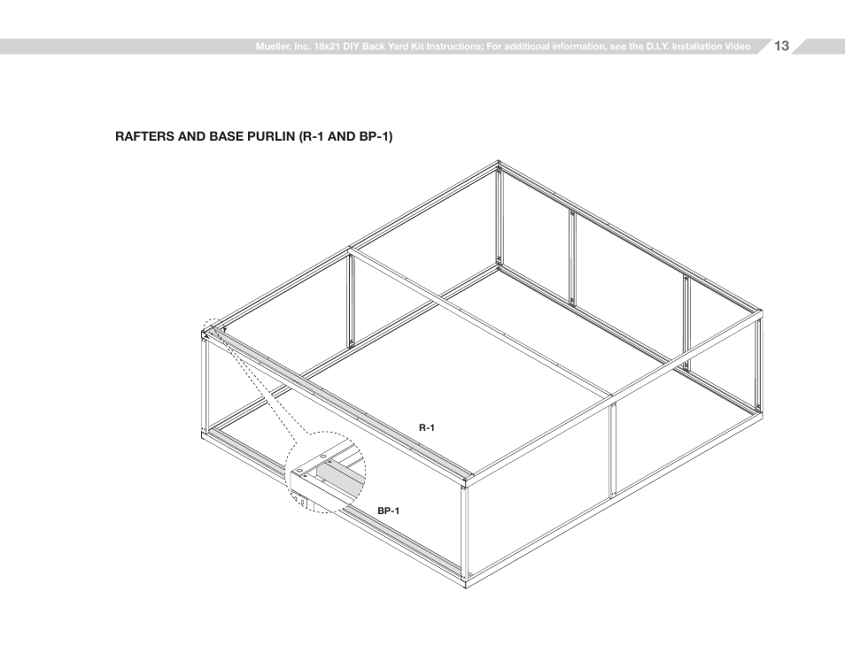Mueller 18x21 (D.I.Y.) with Optional Center Girts and Floor Kit User Manual | Page 13 / 32