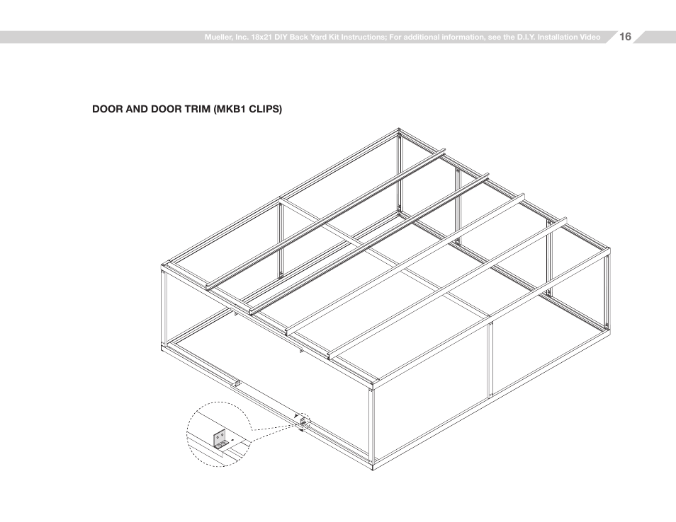 Mueller 18x21 (D.I.Y.) with Optional Center Girts and Floor Kit User Manual | Page 16 / 32