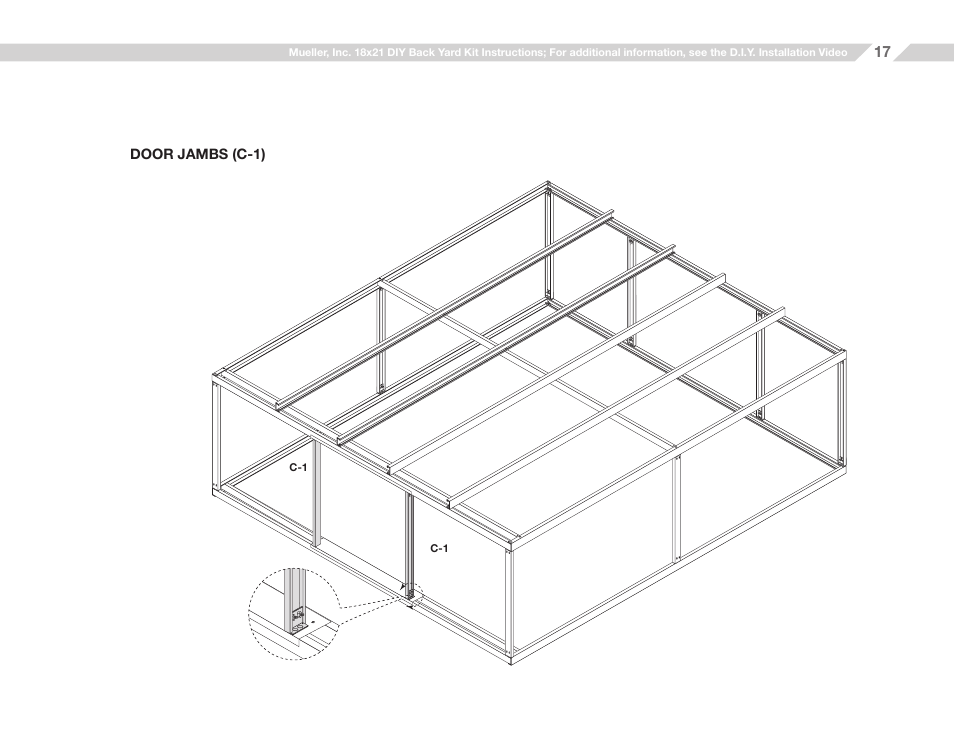 Mueller 18x21 (D.I.Y.) with Optional Center Girts and Floor Kit User Manual | Page 17 / 32