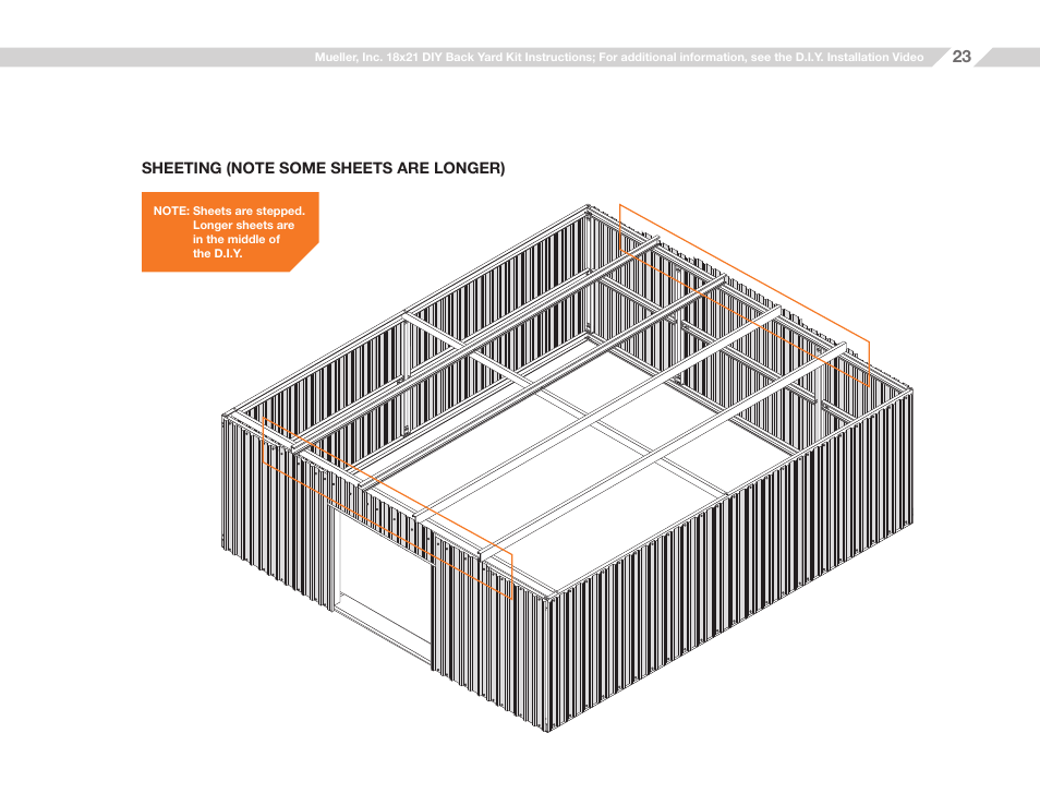 Mueller 18x21 (D.I.Y.) with Optional Center Girts and Floor Kit User Manual | Page 23 / 32
