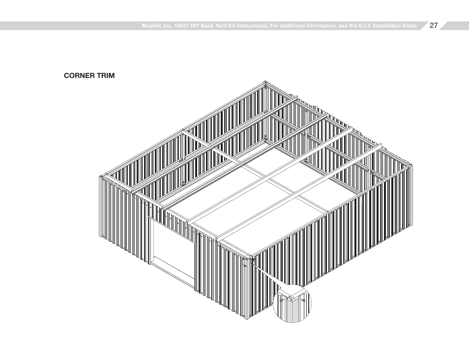 Mueller 18x21 (D.I.Y.) with Optional Center Girts and Floor Kit User Manual | Page 27 / 32