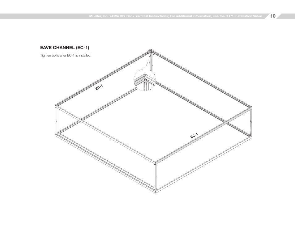 Mueller 24x24 (D.I.Y.) with Optional Center Girts and Floor Kit User Manual | Page 10 / 33
