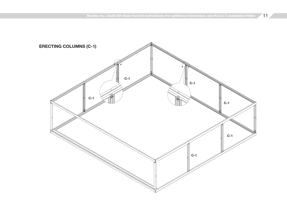 Mueller 24x24 (D.I.Y.) with Optional Center Girts and Floor Kit User Manual | Page 11 / 33