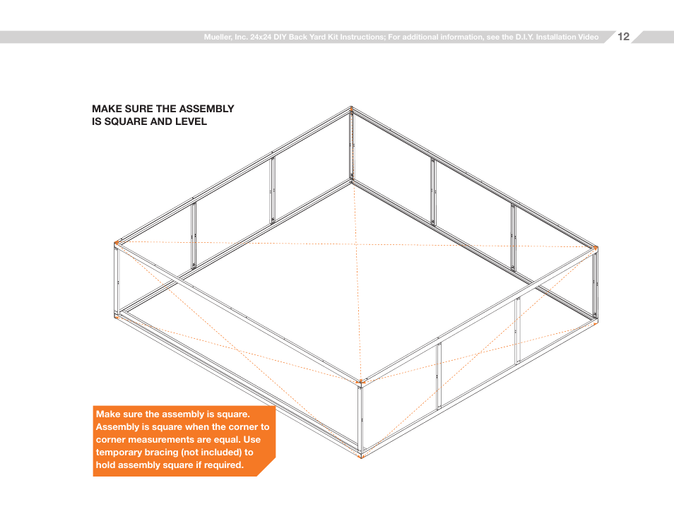 Mueller 24x24 (D.I.Y.) with Optional Center Girts and Floor Kit User Manual | Page 12 / 33