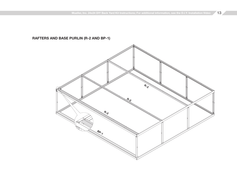 Mueller 24x24 (D.I.Y.) with Optional Center Girts and Floor Kit User Manual | Page 13 / 33