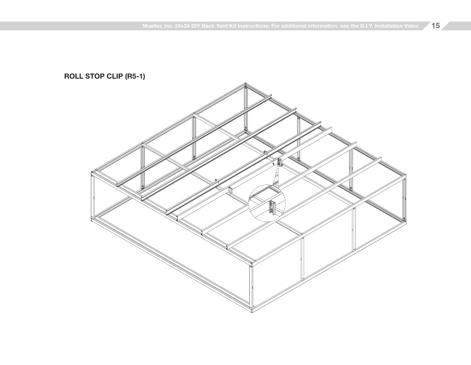 Mueller 24x24 (D.I.Y.) with Optional Center Girts and Floor Kit User Manual | Page 15 / 33