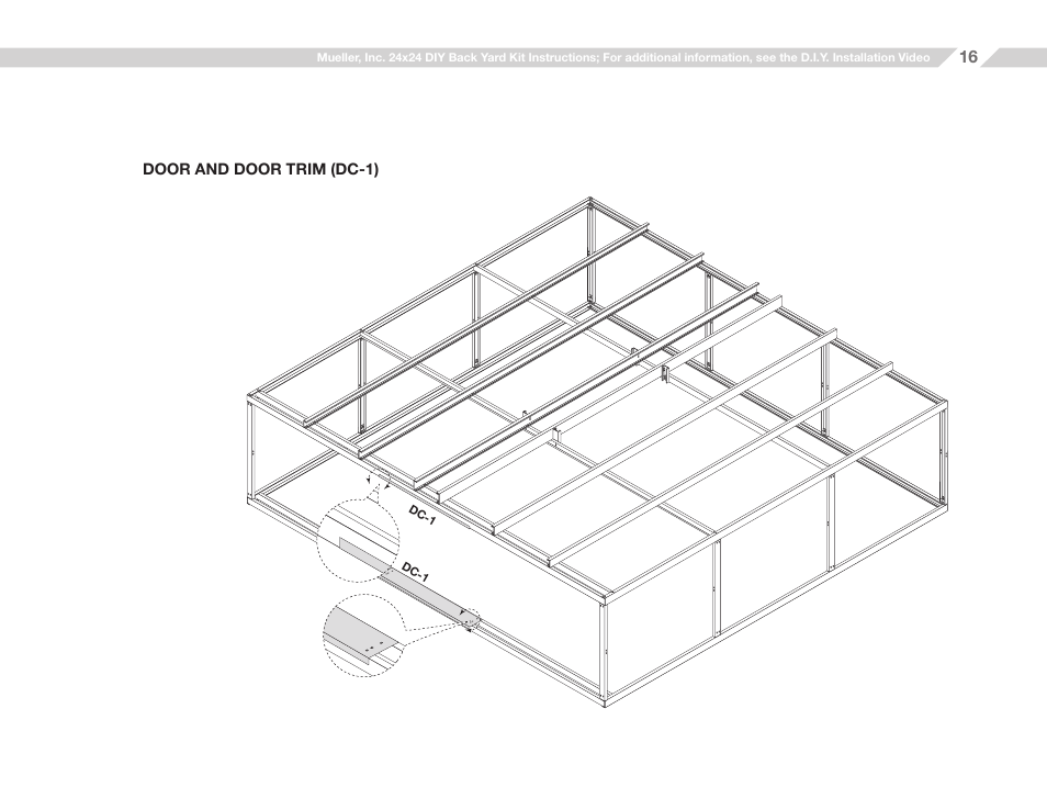 Mueller 24x24 (D.I.Y.) with Optional Center Girts and Floor Kit User Manual | Page 16 / 33