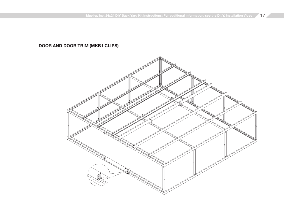 Mueller 24x24 (D.I.Y.) with Optional Center Girts and Floor Kit User Manual | Page 17 / 33