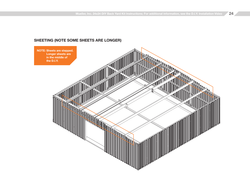 Mueller 24x24 (D.I.Y.) with Optional Center Girts and Floor Kit User Manual | Page 24 / 33