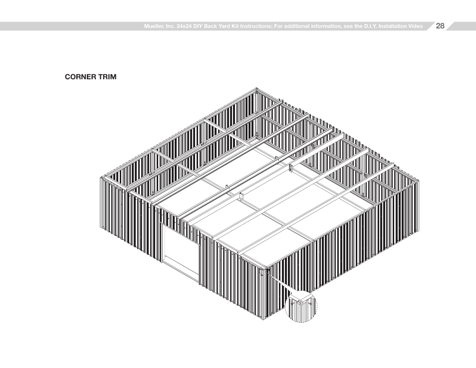 Mueller 24x24 (D.I.Y.) with Optional Center Girts and Floor Kit User Manual | Page 28 / 33