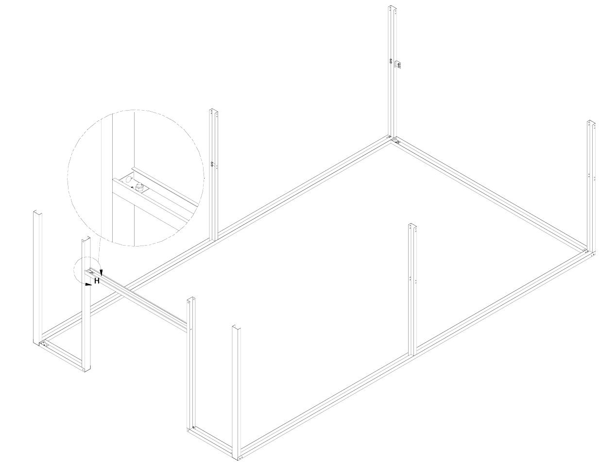 Detail h | Mueller 12x21 DIY KIT FOR SLAB User Manual | Page 11 / 25
