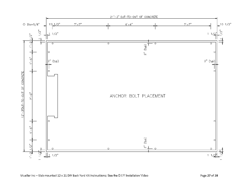 Mueller 12x21 (DIY) with Optional Center Girts User Manual | Page 27 / 28