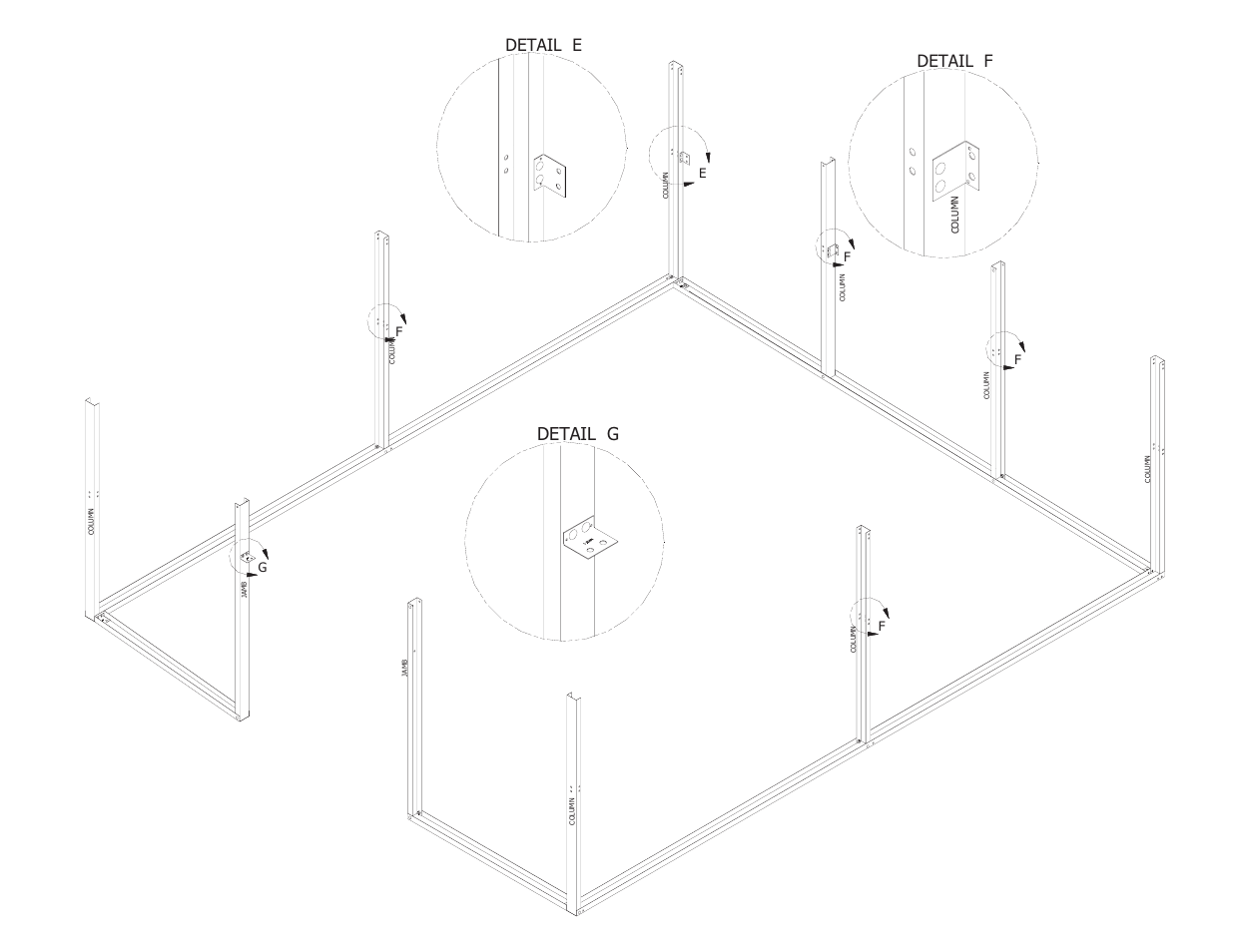 Detail e, Detail f detail g, Ef f f f | Mueller 18x21 DIY KIT FOR SLAB User Manual | Page 11 / 23