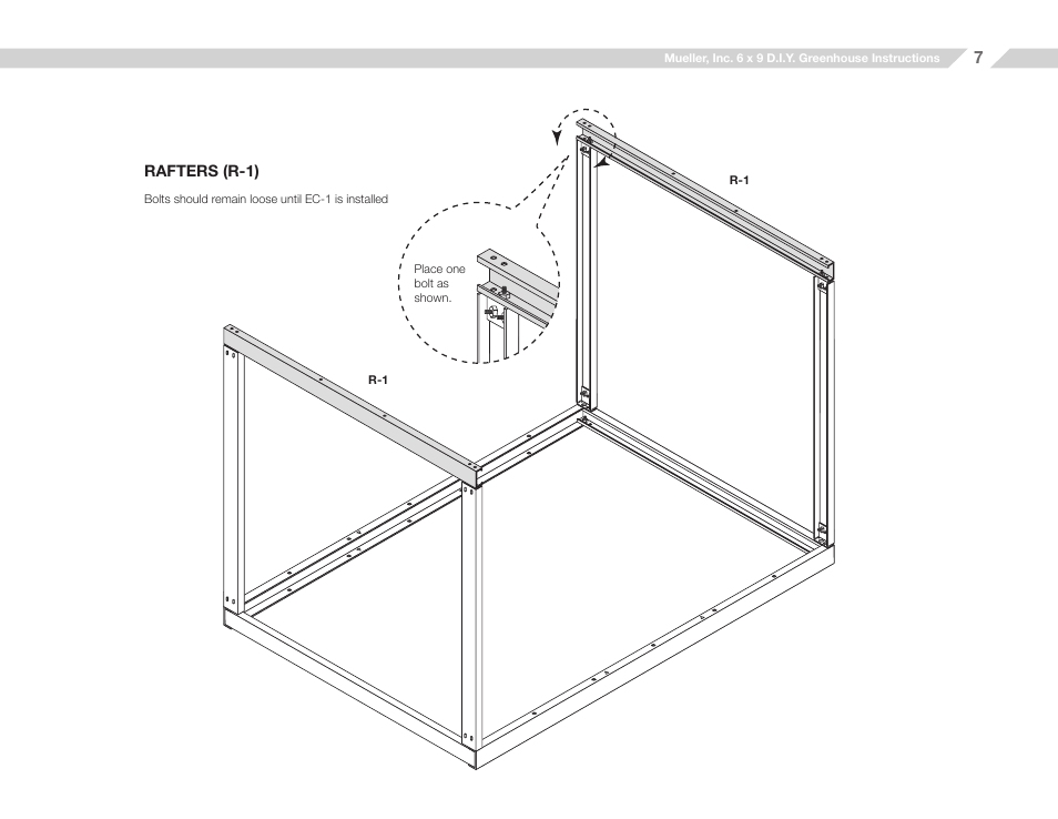 Mueller 6x9 D.I.Y. Greenhouse User Manual | Page 7 / 23