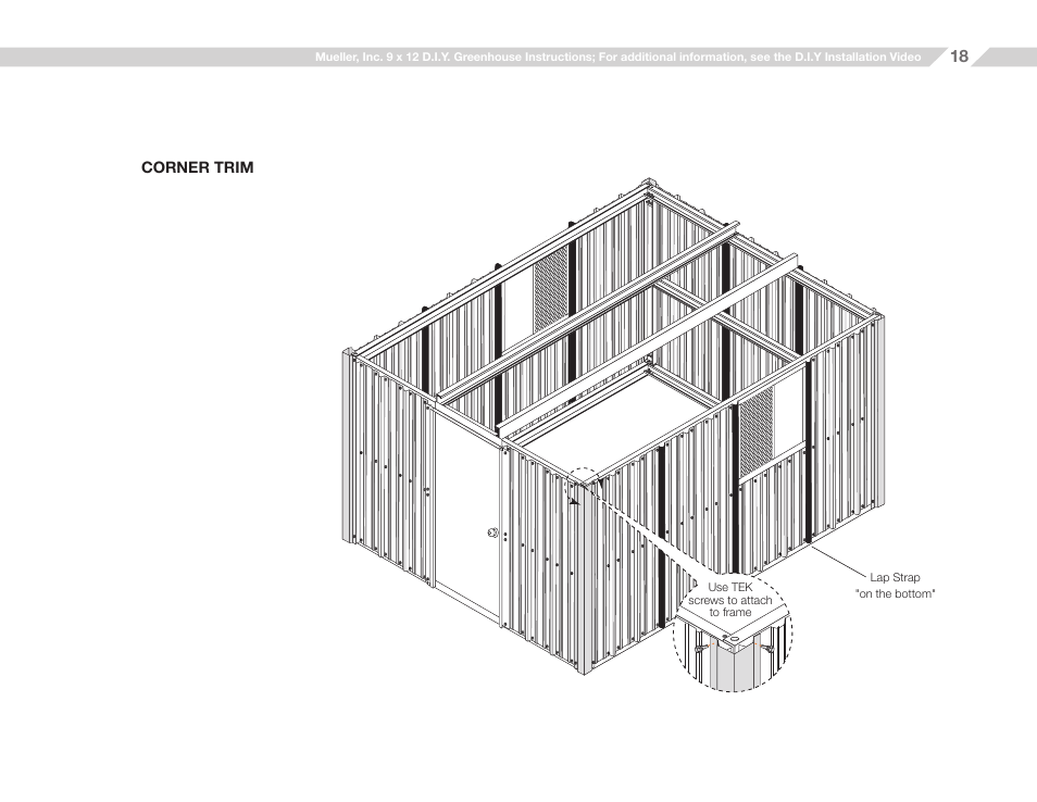 Mueller 9x12 D.I.Y. Greenhouse User Manual | Page 18 / 23