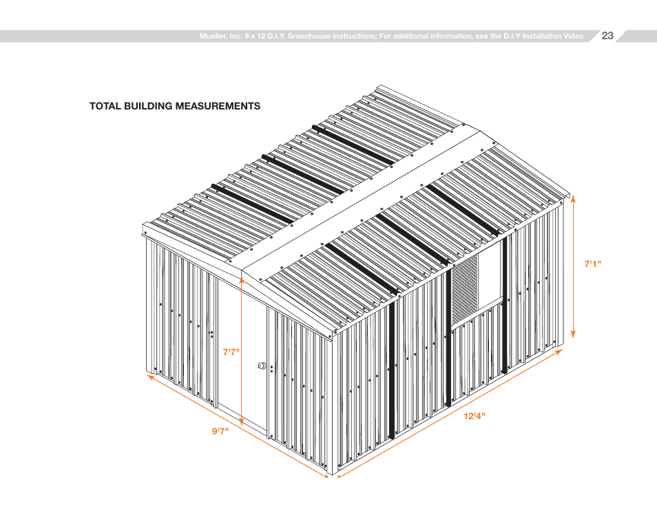 Mueller 9x12 D.I.Y. Greenhouse User Manual | Page 23 / 23