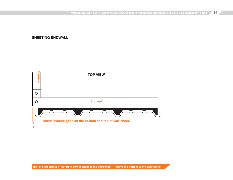 Mueller 12x15 D.I.Y. Greenhouse User Manual | Page 16 / 23