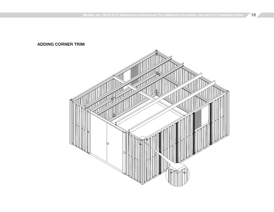 Mueller 12x15 D.I.Y. Greenhouse User Manual | Page 18 / 23