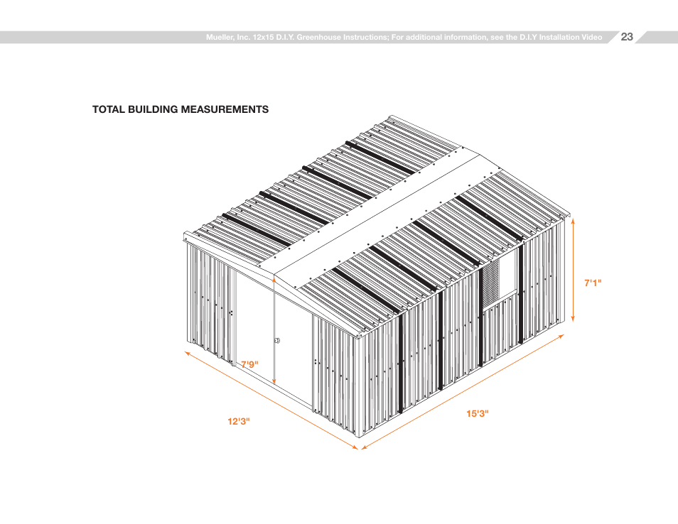 Mueller 12x15 D.I.Y. Greenhouse User Manual | Page 23 / 23