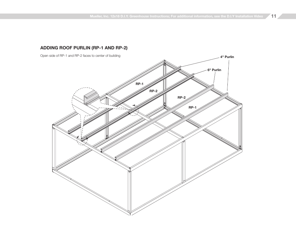 Mueller 12x18 D.I.Y. Greenhouse User Manual | Page 11 / 23