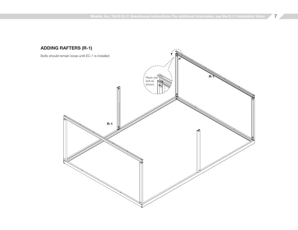 Mueller 12x18 D.I.Y. Greenhouse User Manual | Page 7 / 23