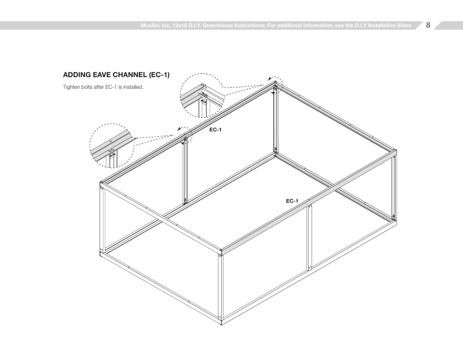 Mueller 12x18 D.I.Y. Greenhouse User Manual | Page 8 / 23