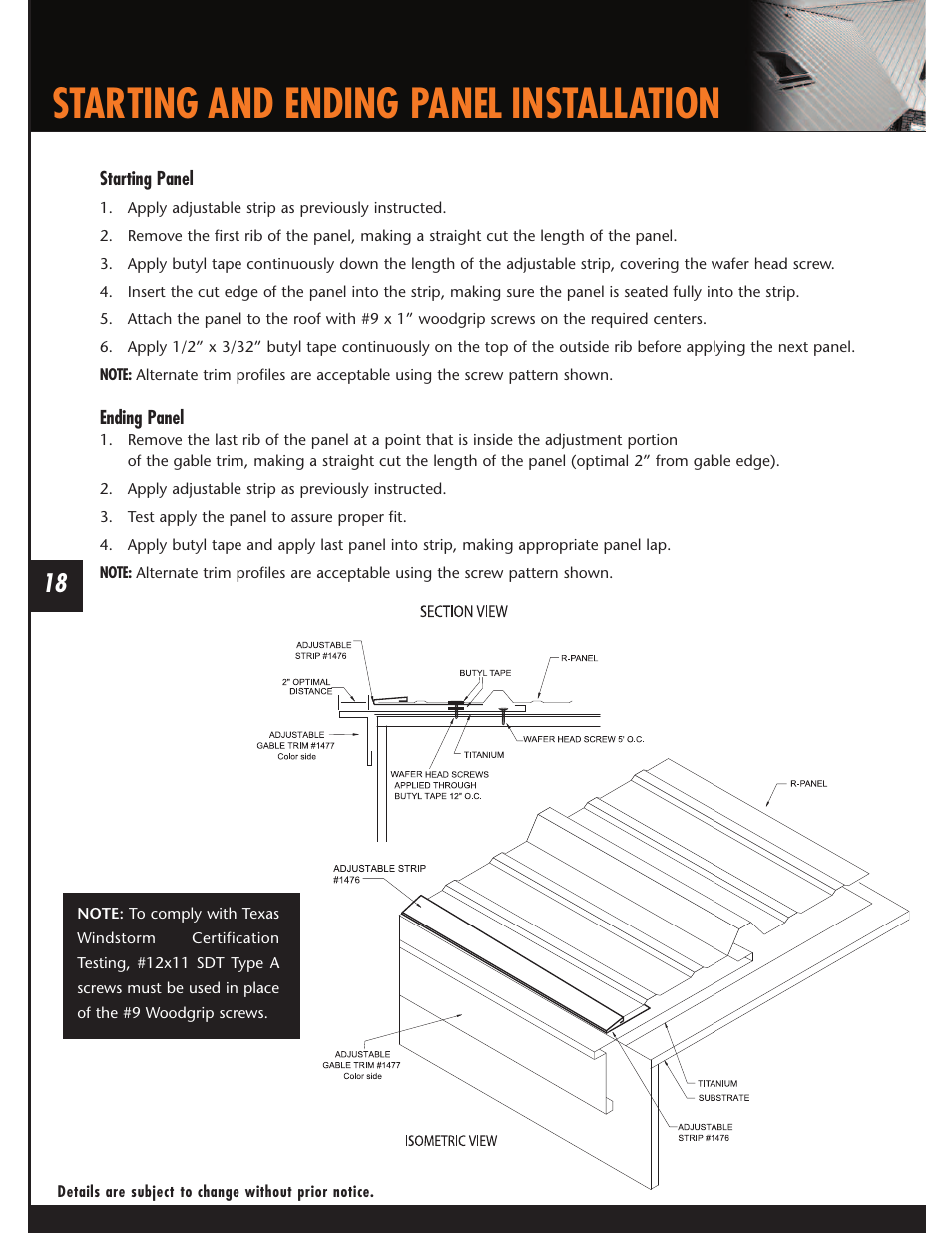 Starting and ending panel installation | Mueller U-Panel User Manual | Page 18 / 28