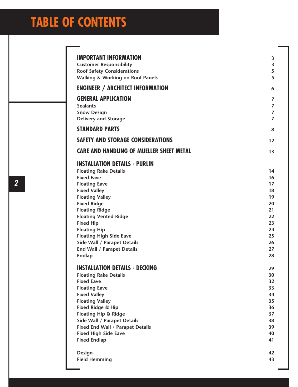 Mueller Snap Lock (MSL) User Manual | Page 2 / 44